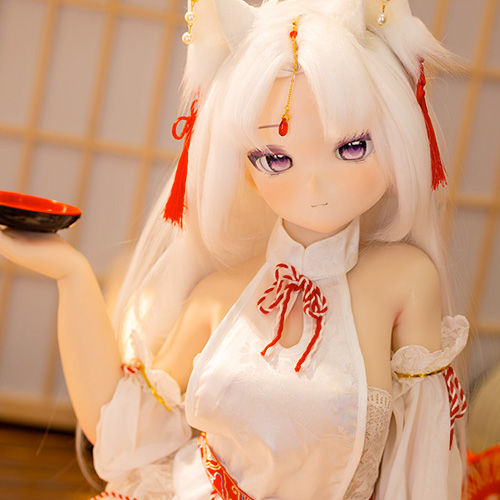 MW Girl 115cm アニメドール 白髪巫女二次元リアルドール 可愛い獣耳画像2