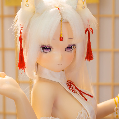 MW Girl 115cm アニメドール 白髪巫女二次元リアルドール 可愛い獣耳画像7