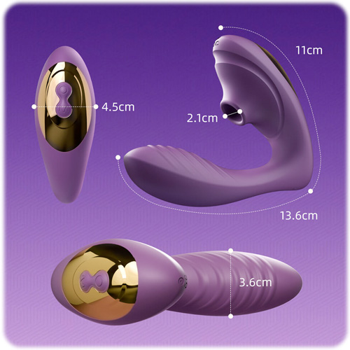 吸引バイブ 内外同時責め 装着型吸振画像2