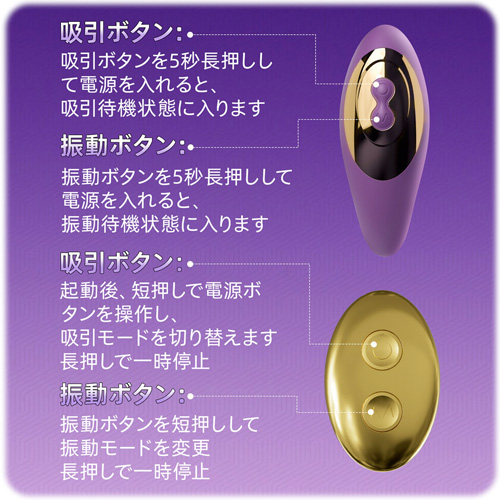 吸引バイブ 内外同時責め 装着型吸振画像5