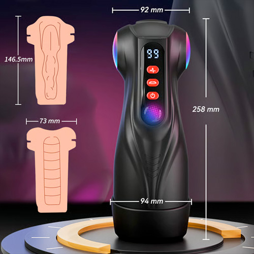 フェラ 肉ヒダ膣 アナル 3種スリーブ付属 9段階吸引振動オナホ画像7