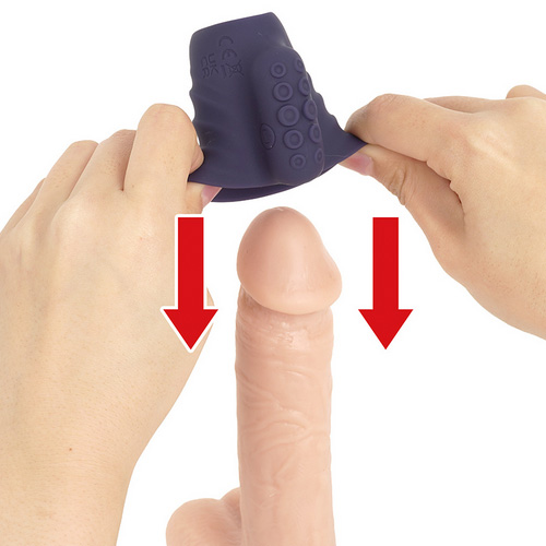 遠隔リモコン付き バイブレーションペニスサック画像6