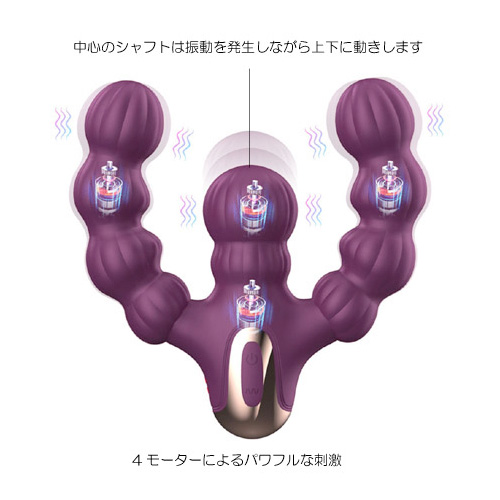 カップルの穴刺激をシェア プルスティック ダブルエンドバイブ RC画像2