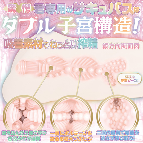 つぶひだサキュバス ウテルスダブル くわえこんだら離さない吸着搾精W子宮構造 重量530グラム画像2