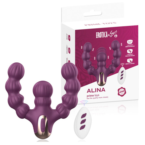 カップルの穴刺激をシェア プルスティック ダブルエンドバイブ RC