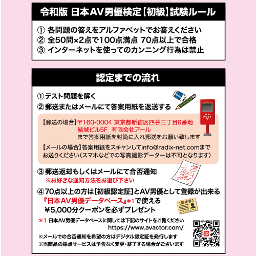 ◯ガちゃんもチャレンジ！ 令和版 日本AV男優検定 初級 汁男優クラス画像4