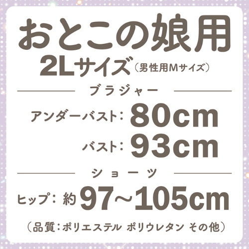 極厚ブラパッド入りブラ＆ショーツ おとこの娘用画像2
