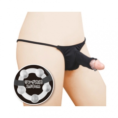 リング付エレファントGストリング ブラック