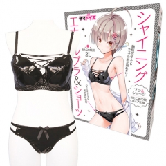 シャイニングエナメルブラ&ショーツ　おとこの娘用2L