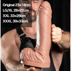 XXXLは全長39cm直径10cmまで4サイズある極太リアルディルド マッチョマンディルド