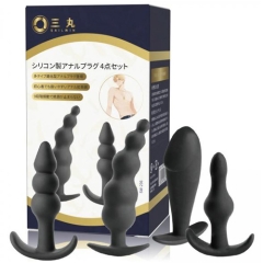 シリコン製アナルプラグ 4点セット