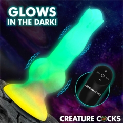 Astro Cock Vibrating Glow-In-The-Dark Silicone Dildo