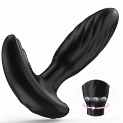 360度回転 ビーズ×W振動 シリコン製防水前立腺グッズ 