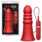 Kink Vibrating Silicone Butt Plug Ridged 8 Red