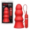 Kink Vibrating Silicone Butt Plug Rippled 7.5 Red